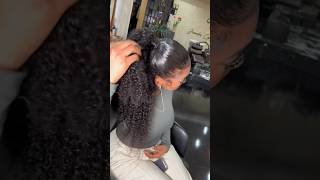 Low Half up Half Down Ponytail Sew in [upl. by Airol]