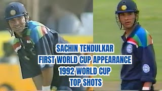 Sachin Tendulkar  First Cricket World Cup Appearance in 1992 for India  Top Shots vs Top Teams [upl. by Helfand989]