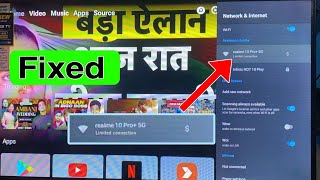 How to fix limited wifi connection on android tv  Wifi limited connection problem in android tv [upl. by Yorled]