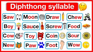 What is a DIPHTHONG 🤔  Learn with examples  Syllables in English  7 Types of Syllables [upl. by Wenger]