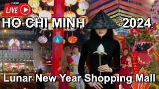 Vietnam Lunar New Year 2024 🇻🇳 AMAZING LUNAR NEW YEAR SHOPPING MALL  Walking Tour 2024 LIVE [upl. by Vary]