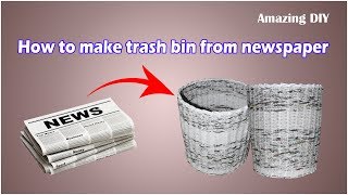 How to make trash bin with paper very easy [upl. by Naashar282]