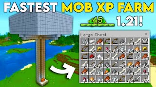 FASTEST 121 MOB XP FARM In Minecraft Bedrock [upl. by Ailaza]