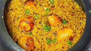 कूकर में बनाए झटपट अंडा बिरयानीEgg biryani in pressure cookerBachelors Recipe Quick Egg Biryani [upl. by Ormiston809]