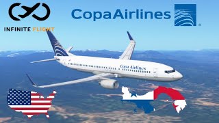 Infinite Flight  From Fort Lauderdale FLL to Panama City PTY  TIMELAPSE  Copa B737800 [upl. by Boccaj]