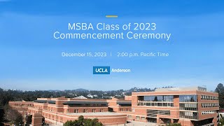 MSBA Class of 2023 Commencement Ceremony [upl. by Danette163]