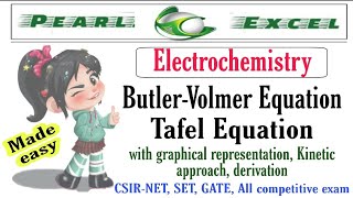 Easy way to understand ButlerVolmer Equation amp Tafel Equation with graphical representation [upl. by Ledif]