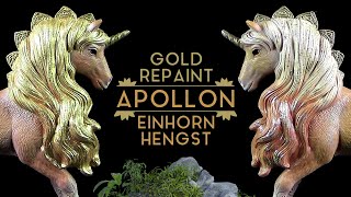 Schleich ® Bayala ® Apollon Einhorn Hengst  Gold Repaint 2024  Review amp Vergleich [upl. by Anertak]