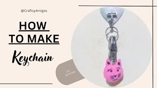 Cute Keychain  Easy Craft Idea craftsyamigos diy [upl. by Eelrak]