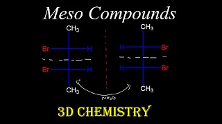 Stereo chemistry of Meso Compounds  what are Meso Compounds  3D Chemistry [upl. by Selia]