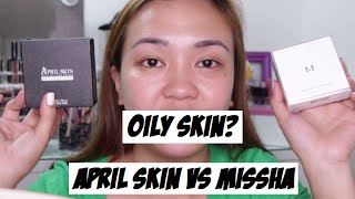 LABANAN NG CUSHION APRIL SKIN OR MISSHA [upl. by Eelsel339]