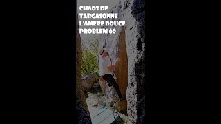 Bouldering in the Chaos de Targasonne 3 Grasses area Lamere douce problem 60 [upl. by Halimak837]