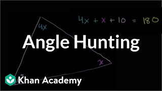 Finding more angles  Angles and intersecting lines  Geometry  Khan Academy [upl. by Marabelle]