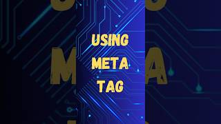 Using Meta Tag In html html meta informationtechnology [upl. by Esille238]