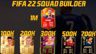 FIFA 22 BEST TEAMS FIFA 22 100K 200K 300K 500K 700K 1M SQUAD BUILDER WITH AI 41 [upl. by Bora]