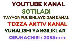 YOUTUBE KANAL SOTILADI 2024 NEMATULLAYEV KAMRON youtube prosmotr kopaytirish Hamkorlar guruhi [upl. by Madel]