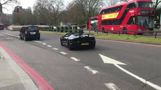 LOUD EXHAUST SOUND amp ACCELERATION Of Black Lamborghini Huracan Performante  Supercars Accelerating [upl. by Kanor]