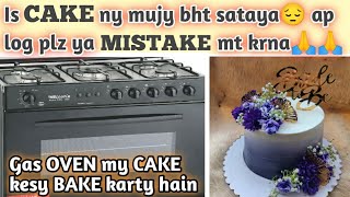 WHITE CHOCOLATE GANACHE my ya galti mt Krna🙏 How to BAKE a CAKE in GAS OVEN starbakersbyfaizataj [upl. by Ardella222]