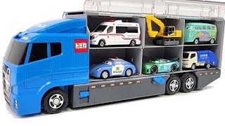 13 Types Cars Tomica ☆ Open Tomica and place it on big Okataduke convoy [upl. by Enairb]