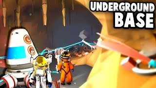 Incredible UNDERGROUND SECRET BASE in Space Astroneer Multiplayer Gameplay [upl. by Ayanat]