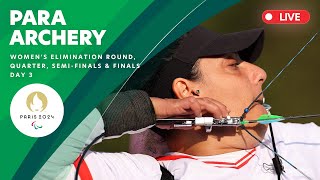 Para Archery  Womens Individual Elimination QF SF amp Finals  Day 3  Paris 2024 Paralympics [upl. by Rubinstein]