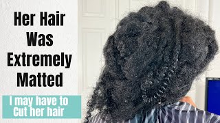 How to Untangle EXTREMELY matted Natural Hair [upl. by Grubman345]