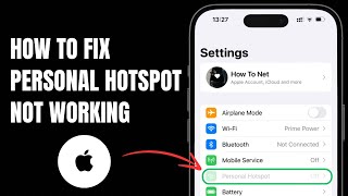 How to Fix Personal Hotspot Not Working On iPhone [upl. by Pete]