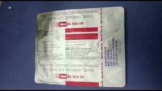 Met XL Trio 50 Tablet  Metoprolol Succinate Extended Release Cilnidipine and Telmisartan Tablets [upl. by Elagibba]