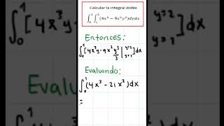 Resolviendo una integral doble  Región Rectangular  cálculo multivariable [upl. by Arihsay]