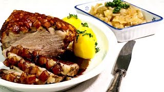 KRUSTENBRATEN mit Bayrisch Kraut  ein leckerer Sonntagsbraten [upl. by Noiz54]