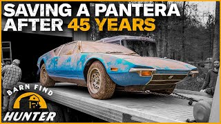 RESCUED DeTomaso Pantera Entombed 45 Years Gets A Second Chance At Life  Barn Find Hunter [upl. by Igenia]