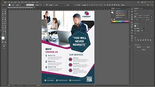 Free Illustrator Flyer Template Download EPS  Designers Joint [upl. by Korwin]