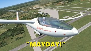 GLIDER Pilot Declares EMERGENCY Trolling in Flight Sim X Multiplayer [upl. by Jairia]