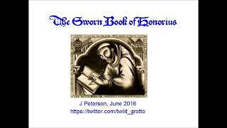 Joseph Peterson discusses the Sworn Book of Honorius part 1 [upl. by Nwonknu]