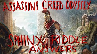 SPHINX RIDDLE ANSWERS  Assassins Creed Odyssey [upl. by Bink]