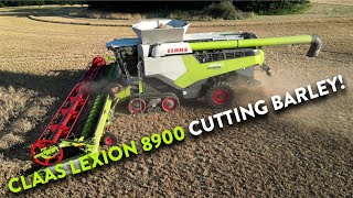 4Kᵁᴴᴰ Harvest 2024 Claas Lexion 8900 TT with Convio 1380  baling with New Holland and Fendt kit [upl. by Orelee481]