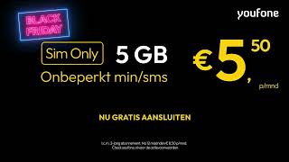 Youfone Black Friday Deals 5 GB voor maar € 550 pmnd [upl. by Ahsiken]