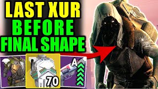 Destiny 2 LAST XUR BEFORE THE FINAL SHAPE  Xur Location amp Inventory May 31  June 2 [upl. by Merrick]