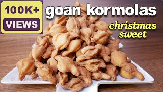 Goan Kormolas  Goan Christmas Sweet  Goan Kuswar Recipe  Goan Sweets [upl. by Buckingham]