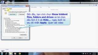 Hướng dẫn cách hiện file và folder bị ẩn trong Win 7 [upl. by Chelton507]