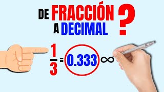 ¡Convierte fracciones a decimales en 5 minutos Explicación fácil [upl. by Idleman]