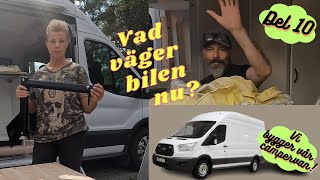 VI BYGGER VÅR EGNA CAMPERVAN Del 10 Sätter upp solfångare kaklar amp väger bilen mm [upl. by Windy]