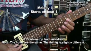 TEACHERS PET School Of Rock Zack Mooneyham Intro Lead Riff Guitar Lesson EricBlackmonGuitar [upl. by Asiela124]