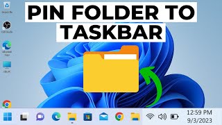 How to Pin a Folder to Taskbar in Windows 11 [upl. by Harlow]