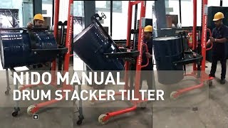 NIDO Manual Drum Stacker Tilter NDDHSST Series at Customer Site [upl. by Haughay]