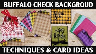 Stamping Jill  Buffalo Check Background Stamp Techniques amp Card Ideas [upl. by Llenyt]