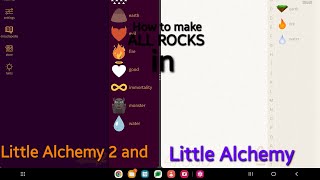 How to make ALL ROCKS in Little Alchemy 1 and 2 [upl. by Gwyn]