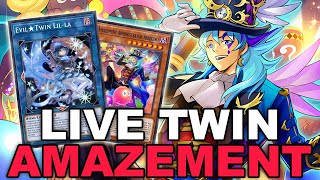 NEW AMAZEMENT LIVE TWIN The Twins just got even more TERRIFYING YuGiOh Duel Links [upl. by Hairu]