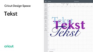 Cricut Design Space Tekst [upl. by Sidnee]