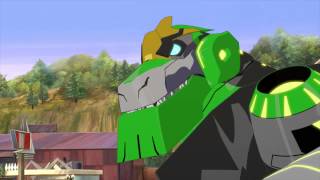 Transformers Robots in Disguise Grimlock vs Underbite [upl. by Nossaj]